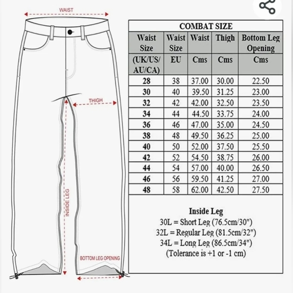 KRUZE Mens Cargo Combat Trousers Size 42R - Picture 8 of 8